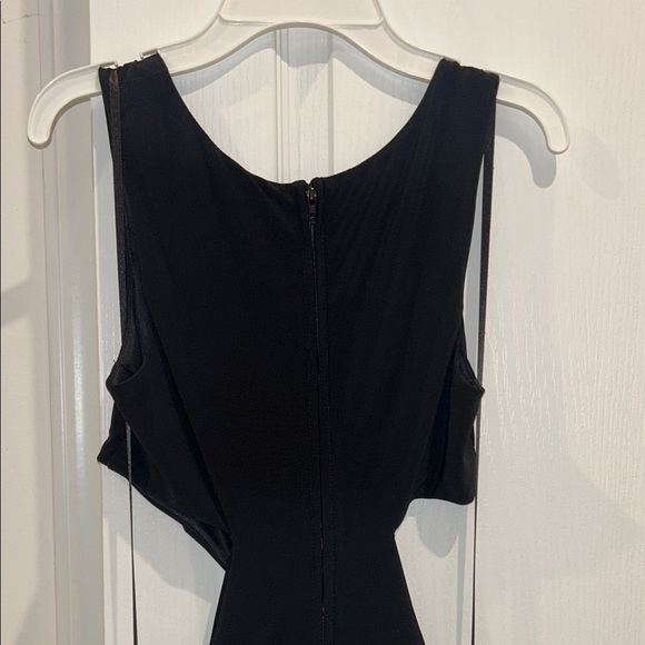 City Studio black evening gown with midriff cutouts and a side slit, Size 7 - Picture 5 of 8